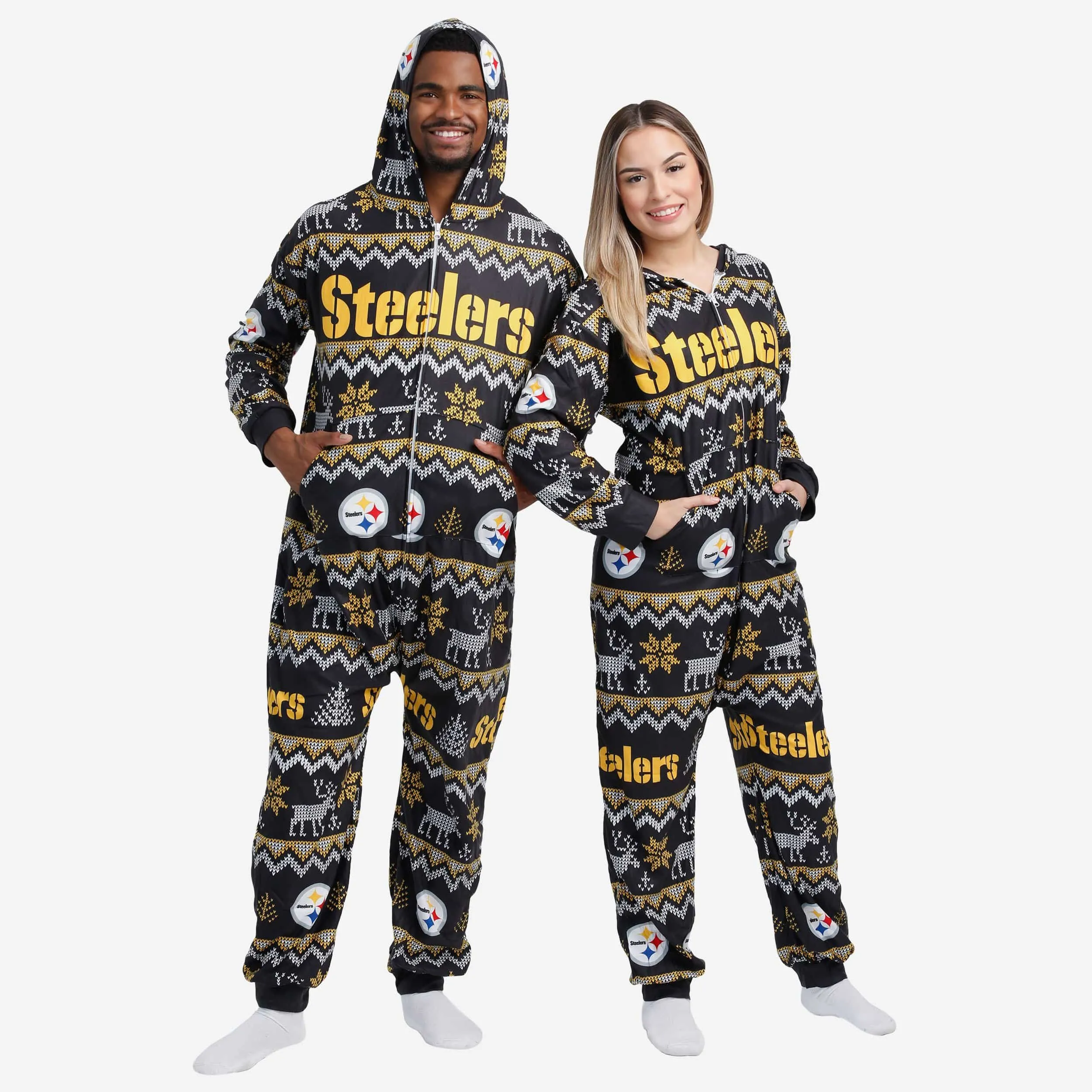 Pittsburgh Steelers Ugly Pattern One Piece Pajamas