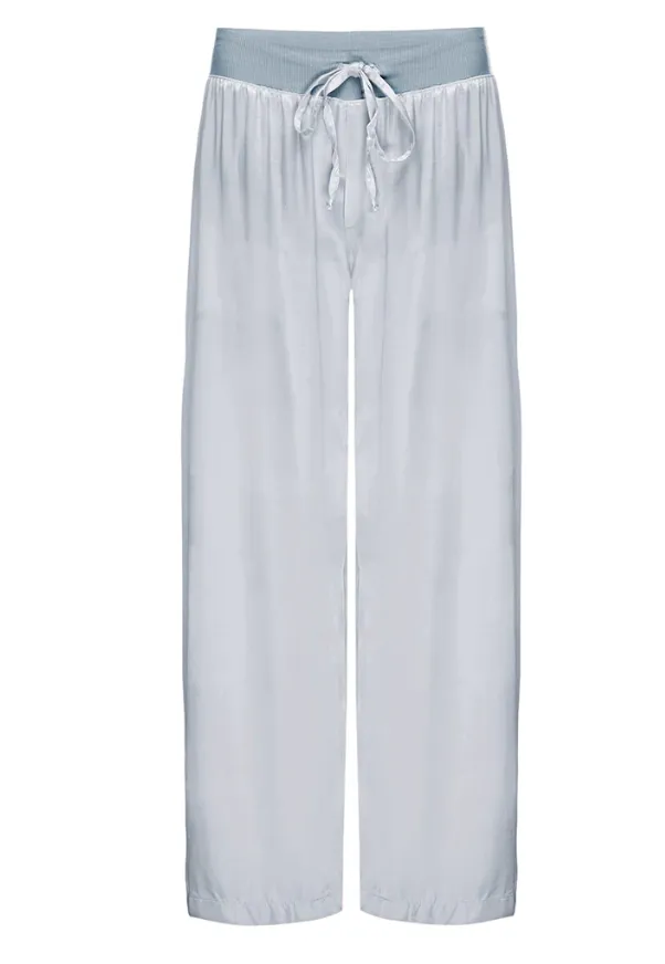PJ Harlow Jolie Capri Satin Pant in Morning Blue