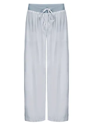 PJ Harlow Jolie Capri Satin Pant in Morning Blue