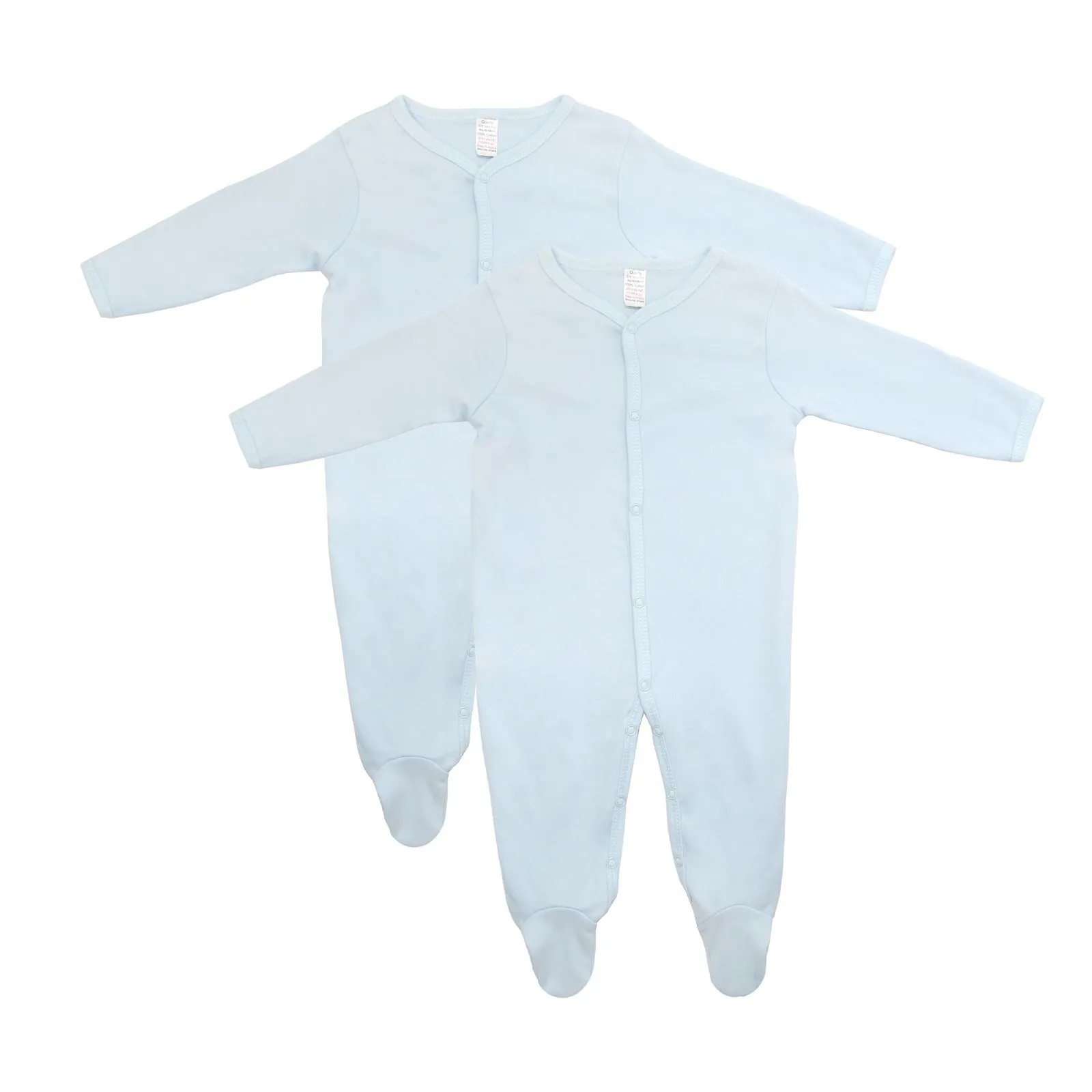 Plain Sleepsuits - 2 Pack
