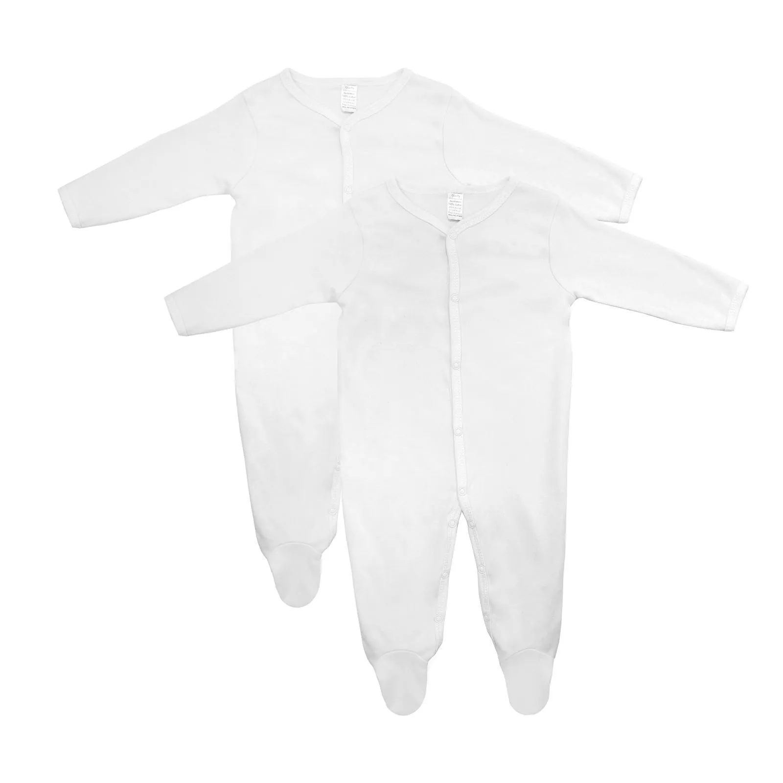 Plain Sleepsuits - 2 Pack