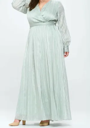 Plus Chiffon Lavender Fully Lined Maxi