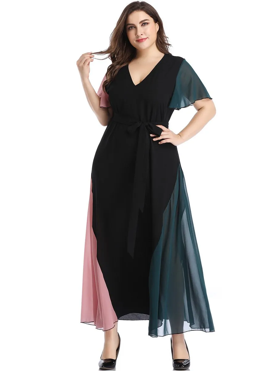 Plus Sizes Fashion Chiffon Women Long Maxi Dresses