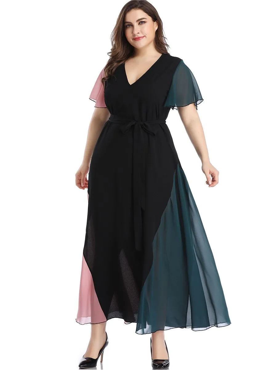 Plus Sizes Fashion Chiffon Women Long Maxi Dresses