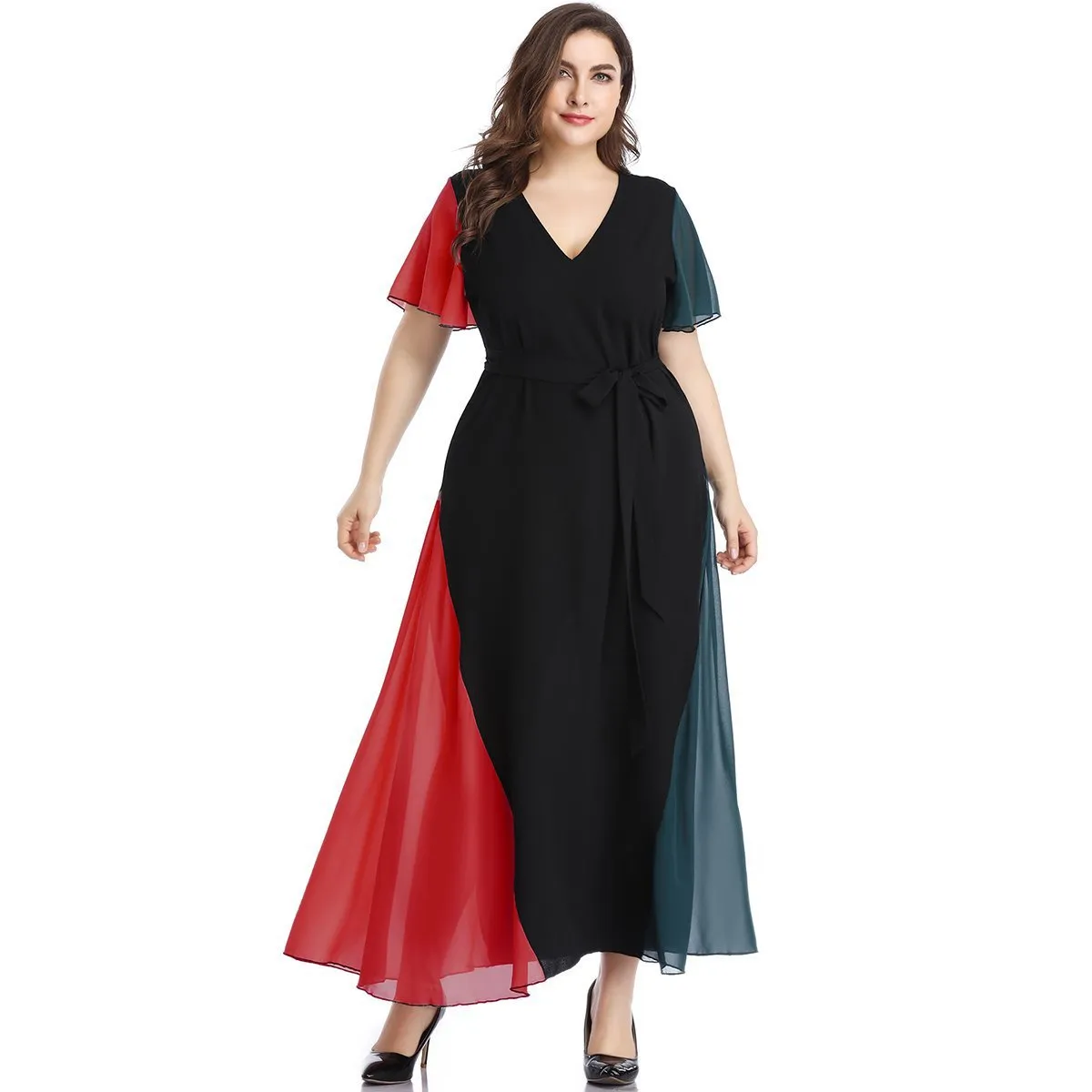 Plus Sizes Fashion Chiffon Women Long Maxi Dresses
