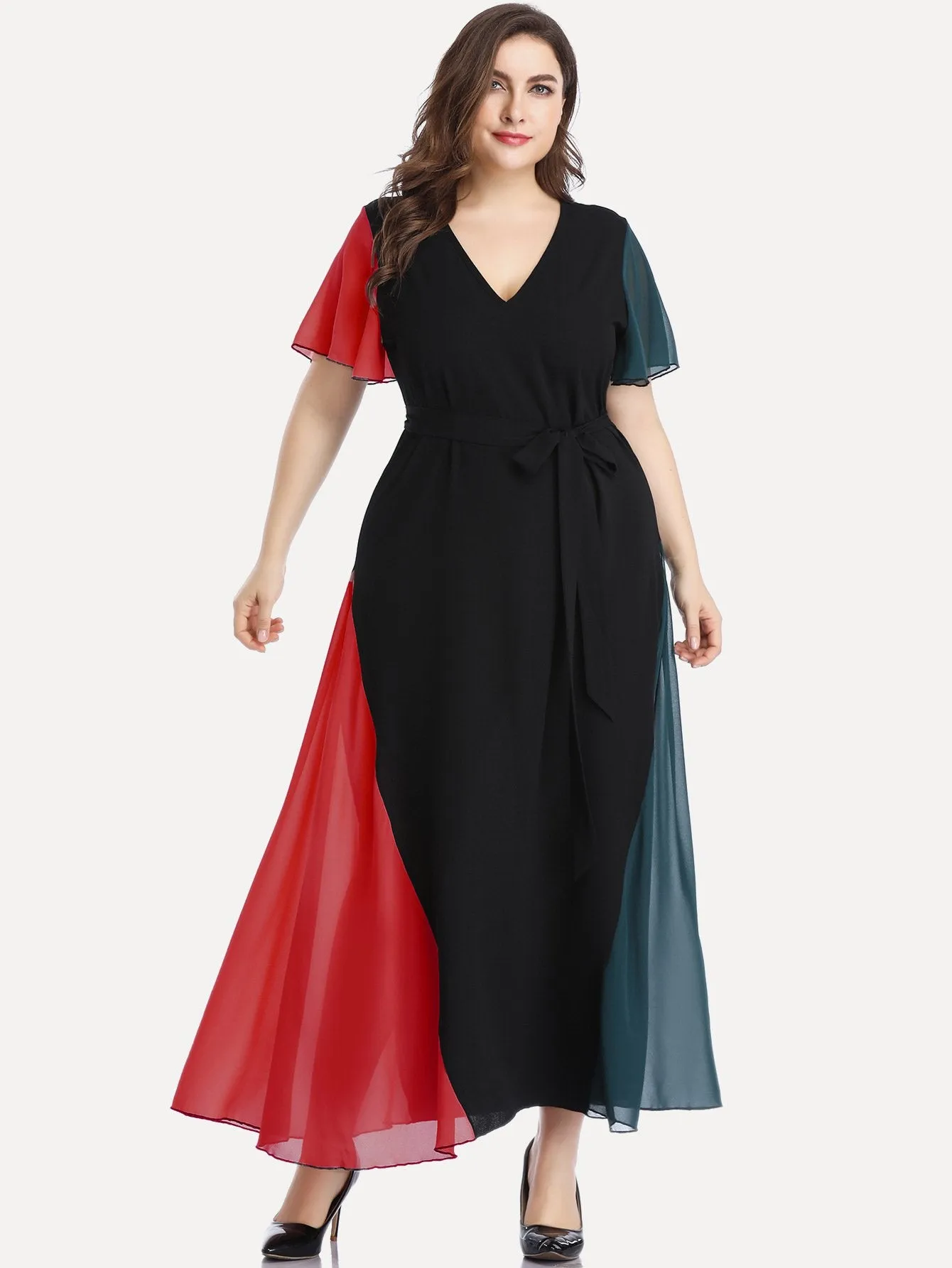 Plus Sizes Fashion Chiffon Women Long Maxi Dresses