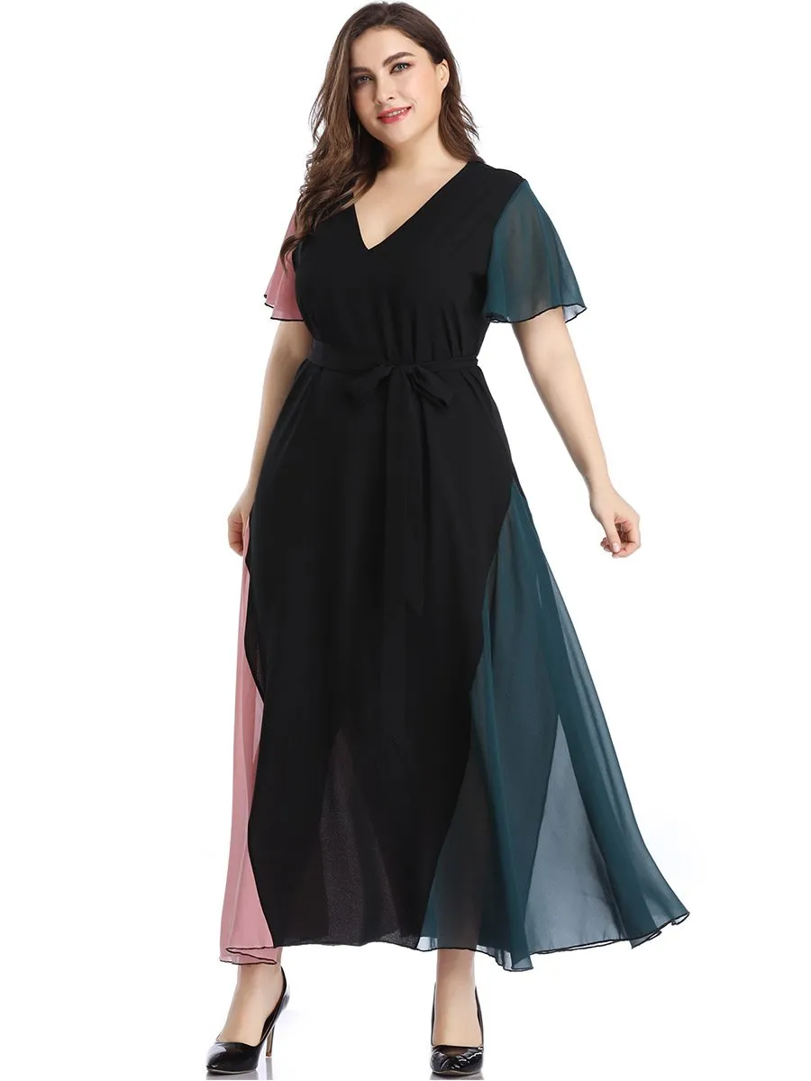 Plus Sizes Fashion Chiffon Women Long Maxi Dresses