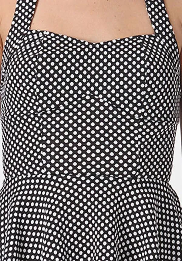 Polka Dotty Peplum Cut-Out Top