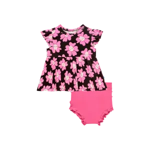 Posh Peanut Cap Sleeve Basic Peplum Top & Bloomer Set in Winifred
