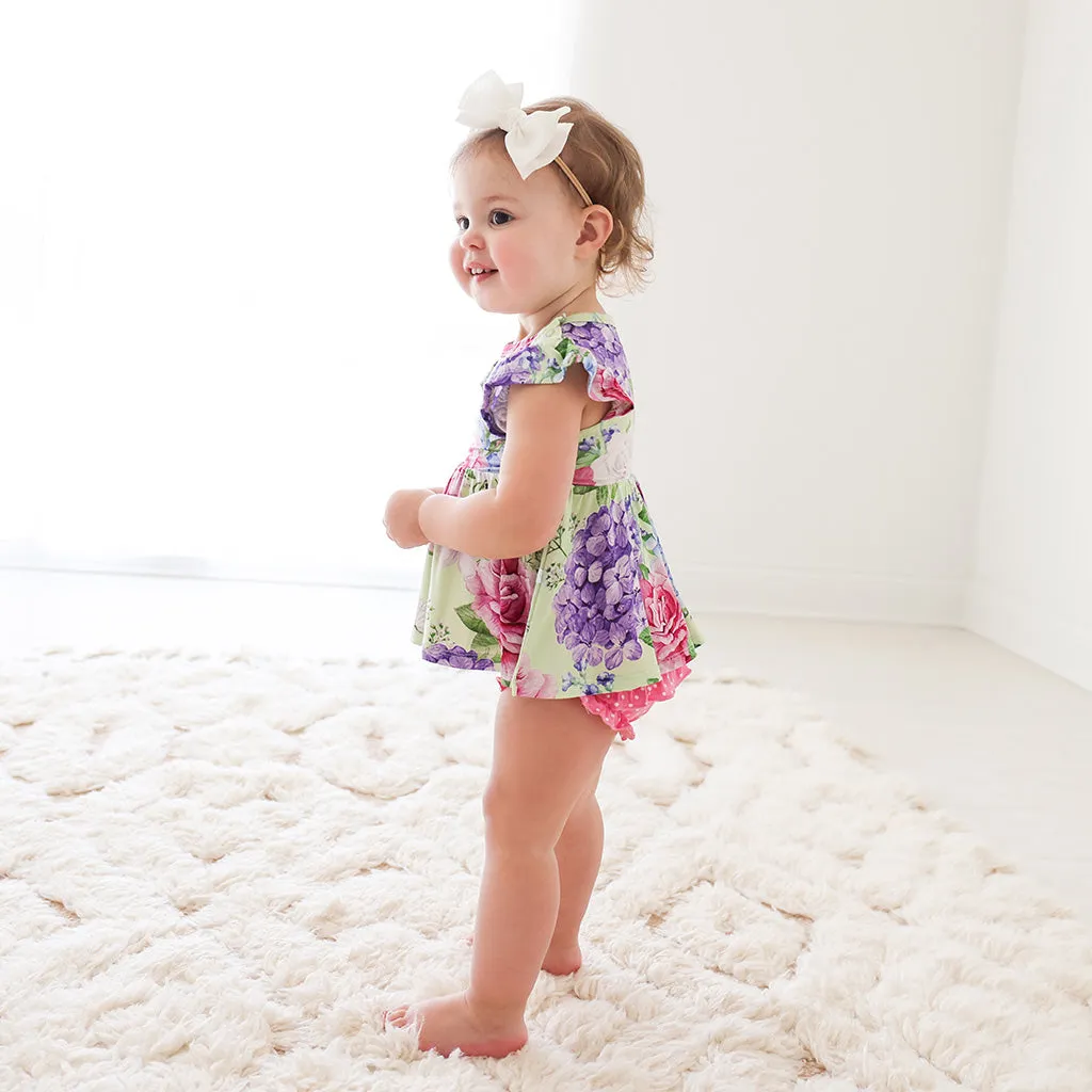 Posh Peanut Georgina Ruffled Capsleeve Basic Peplum Top & Bloomer Set