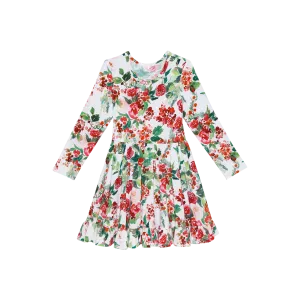 Posh Peanut Long Sleeve Ruffled Twirl Dress in Beatrix