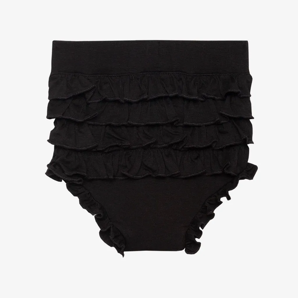 Posh Peanut Pebbles Ruffled Capsleeve Basic Peplum Top & Bloomer Set