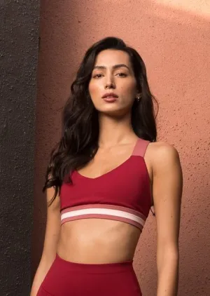 Power Play Sports Bra in Scarlett/ Canyon