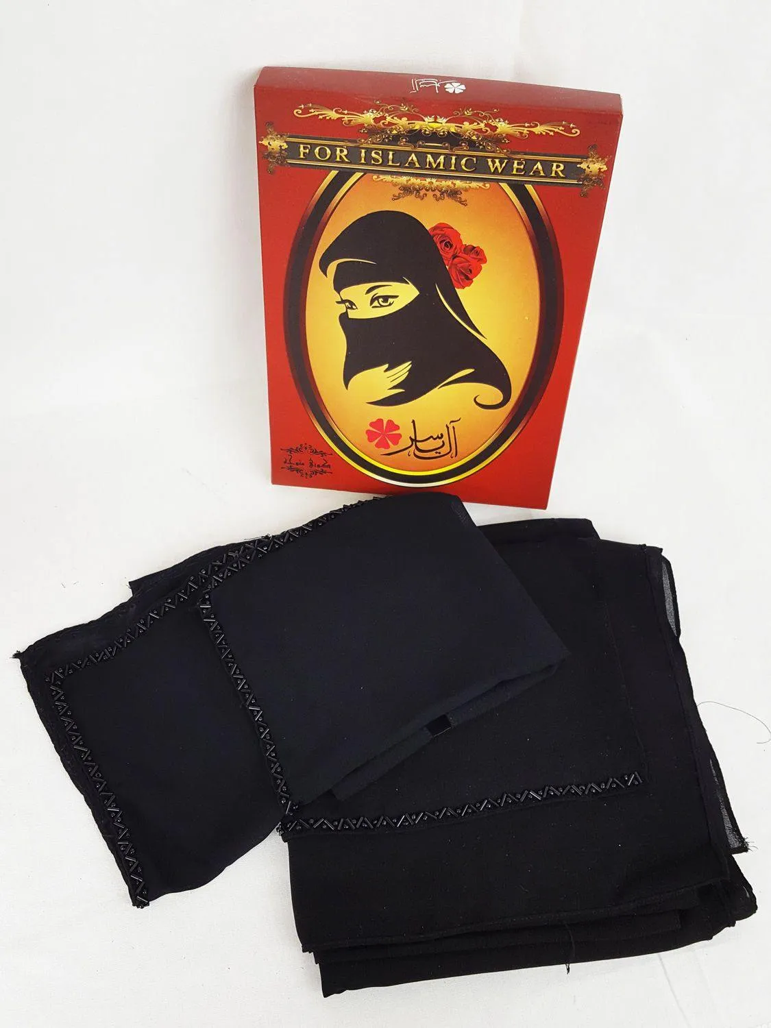 Premium Quality Women 2-PCS Black Niqab Scarf Set Collection