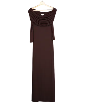 PRETTY LAVISH Brown Ruffled Dress UK 8