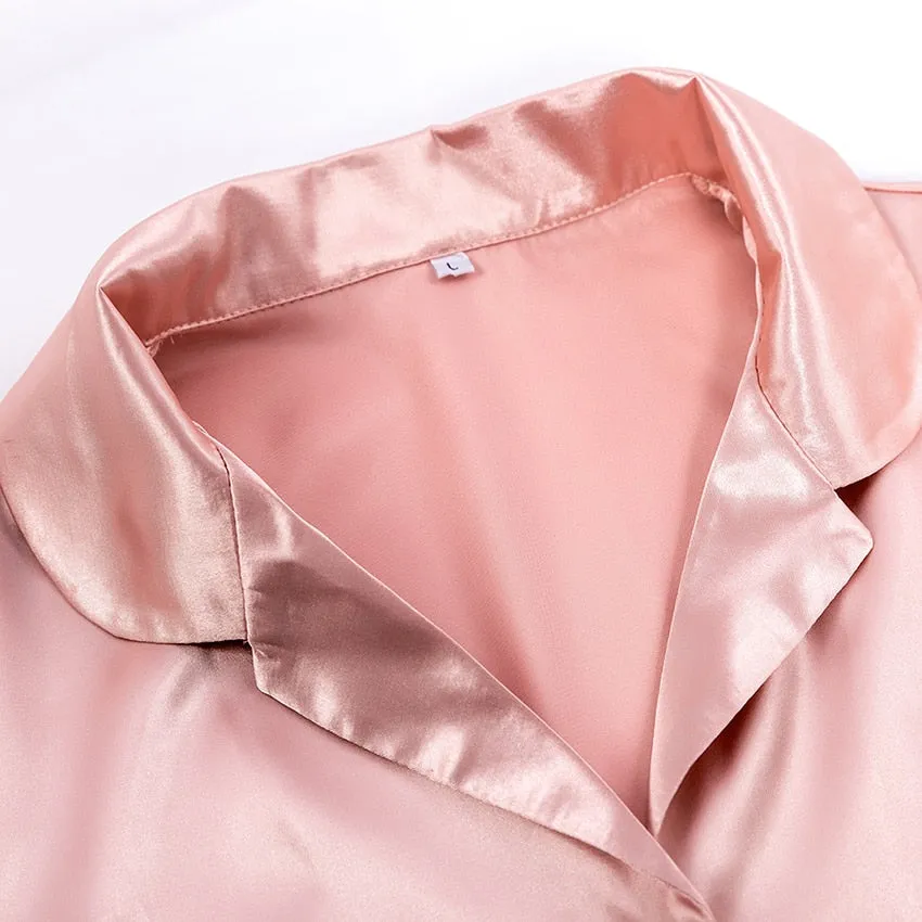Princess pink satin pajamas