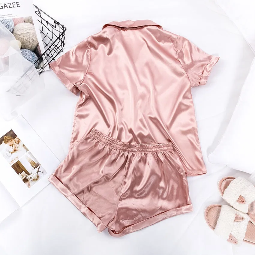 Princess pink satin pajamas