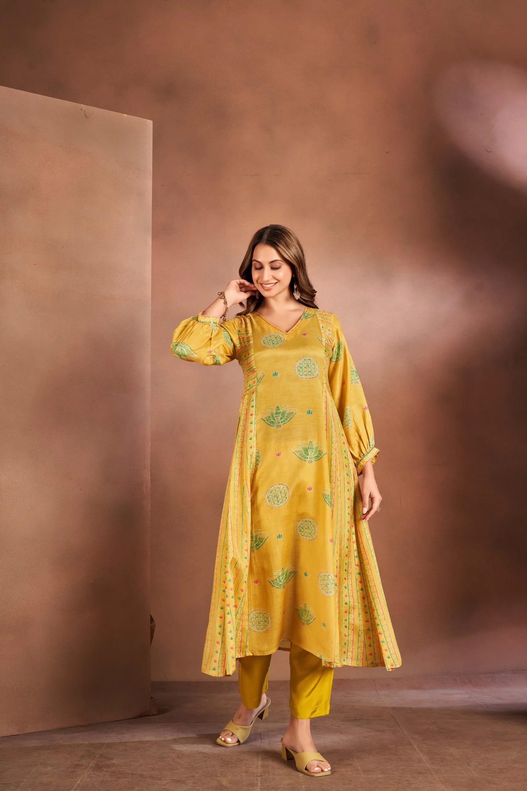 Printed muslin Viscose Kurta set