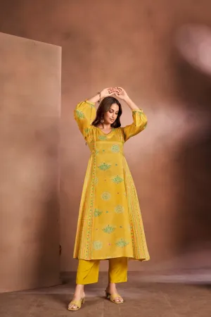 Printed muslin Viscose Kurta set