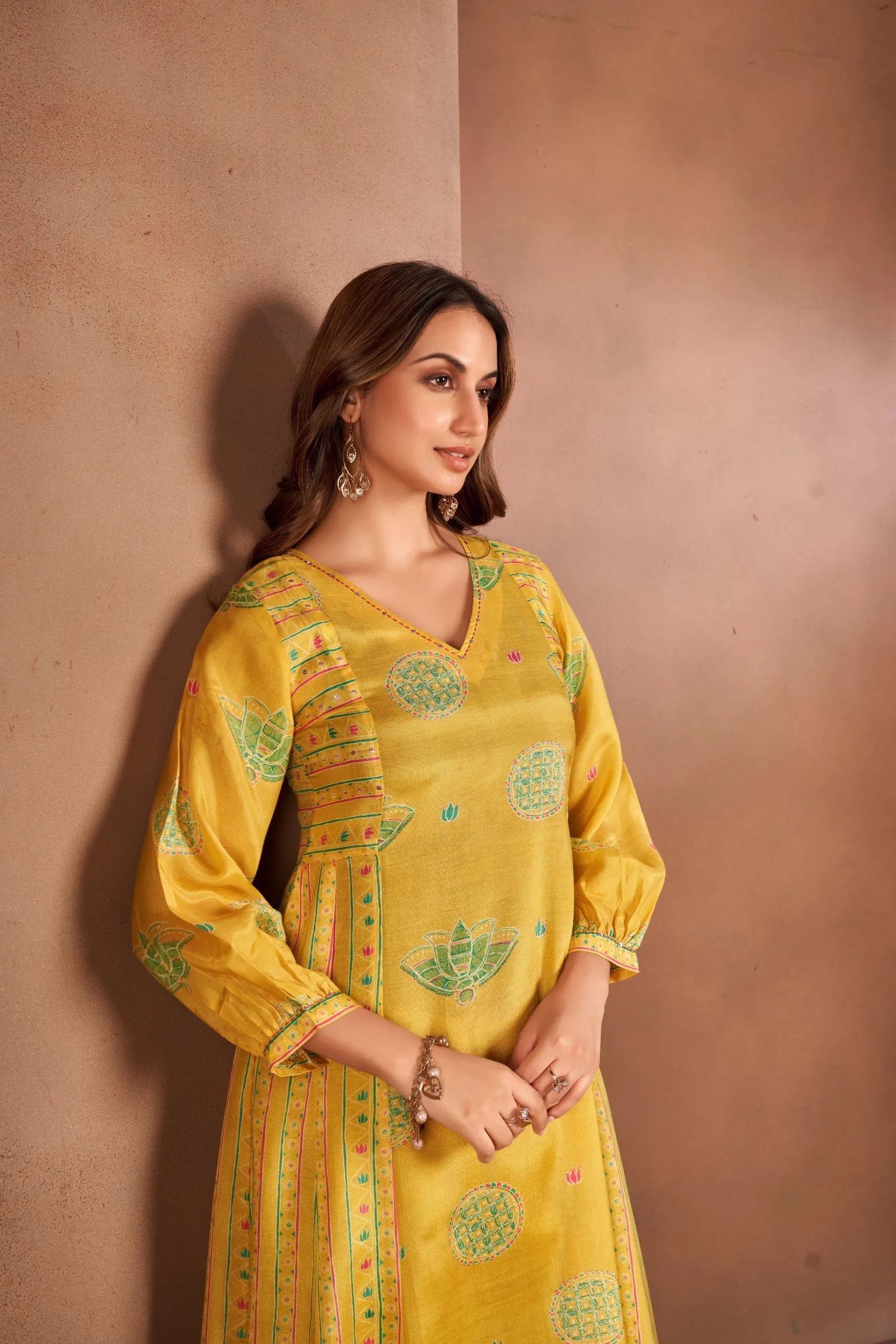 Printed muslin Viscose Kurta set