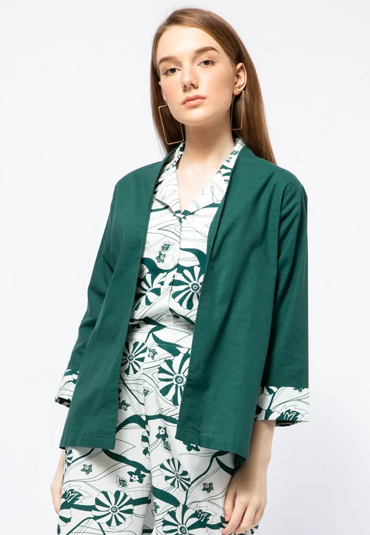 Printed Roll-Up Kimono