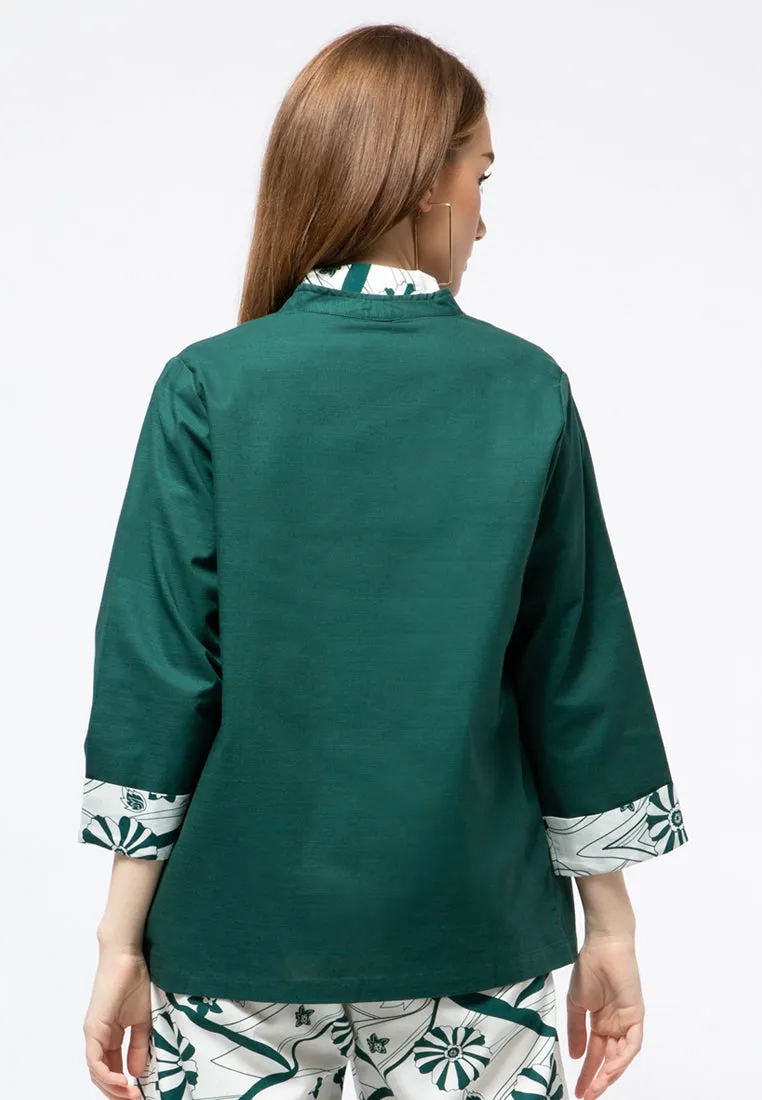 Printed Roll-Up Kimono