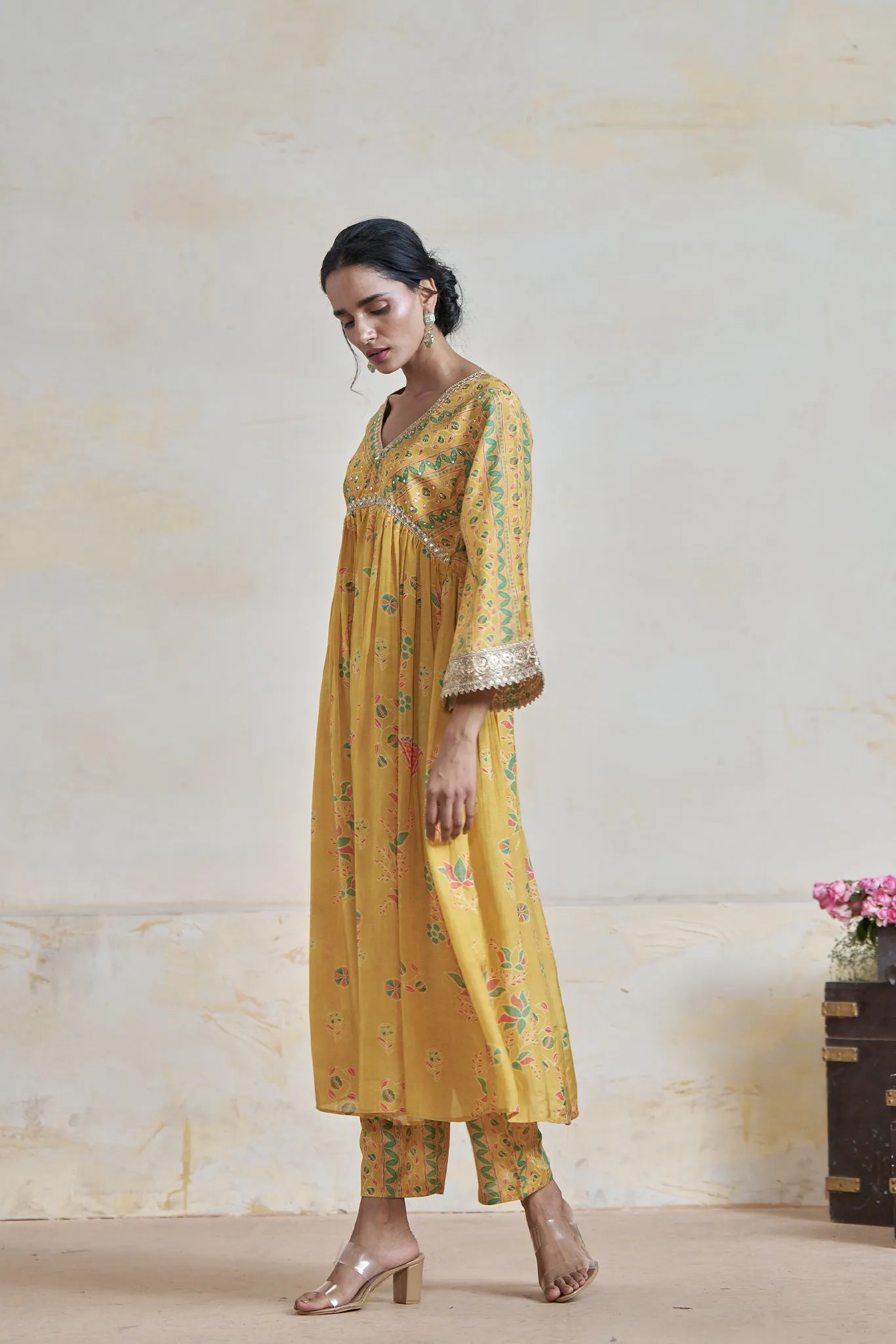 Printed Viscose Muslin Kurta Set