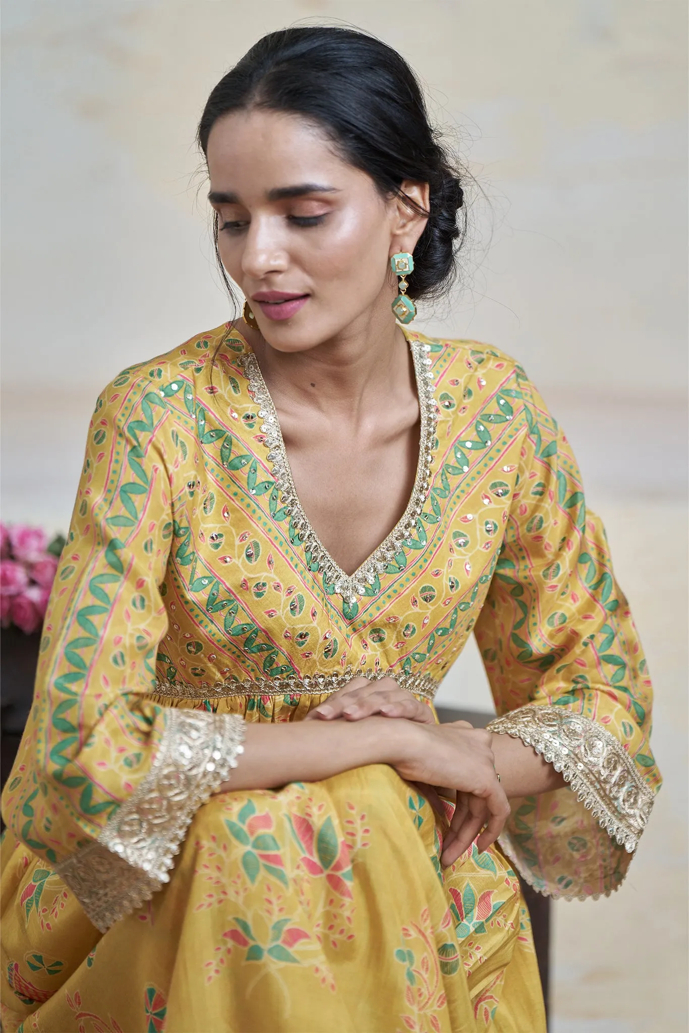 Printed Viscose Muslin Kurta Set