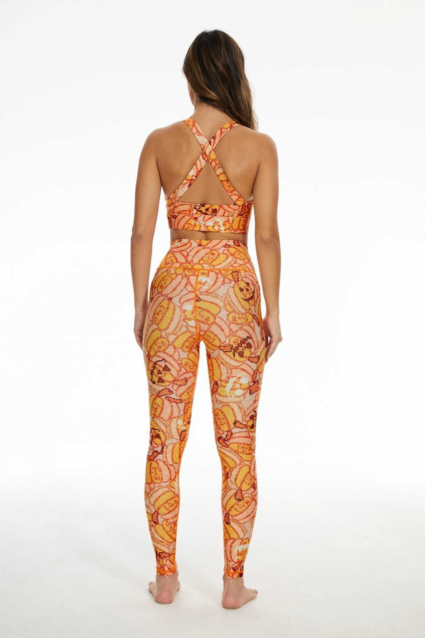 Pumpkin Spice Sculpt Leggings – Halloween Jack-O’-Lantern Print