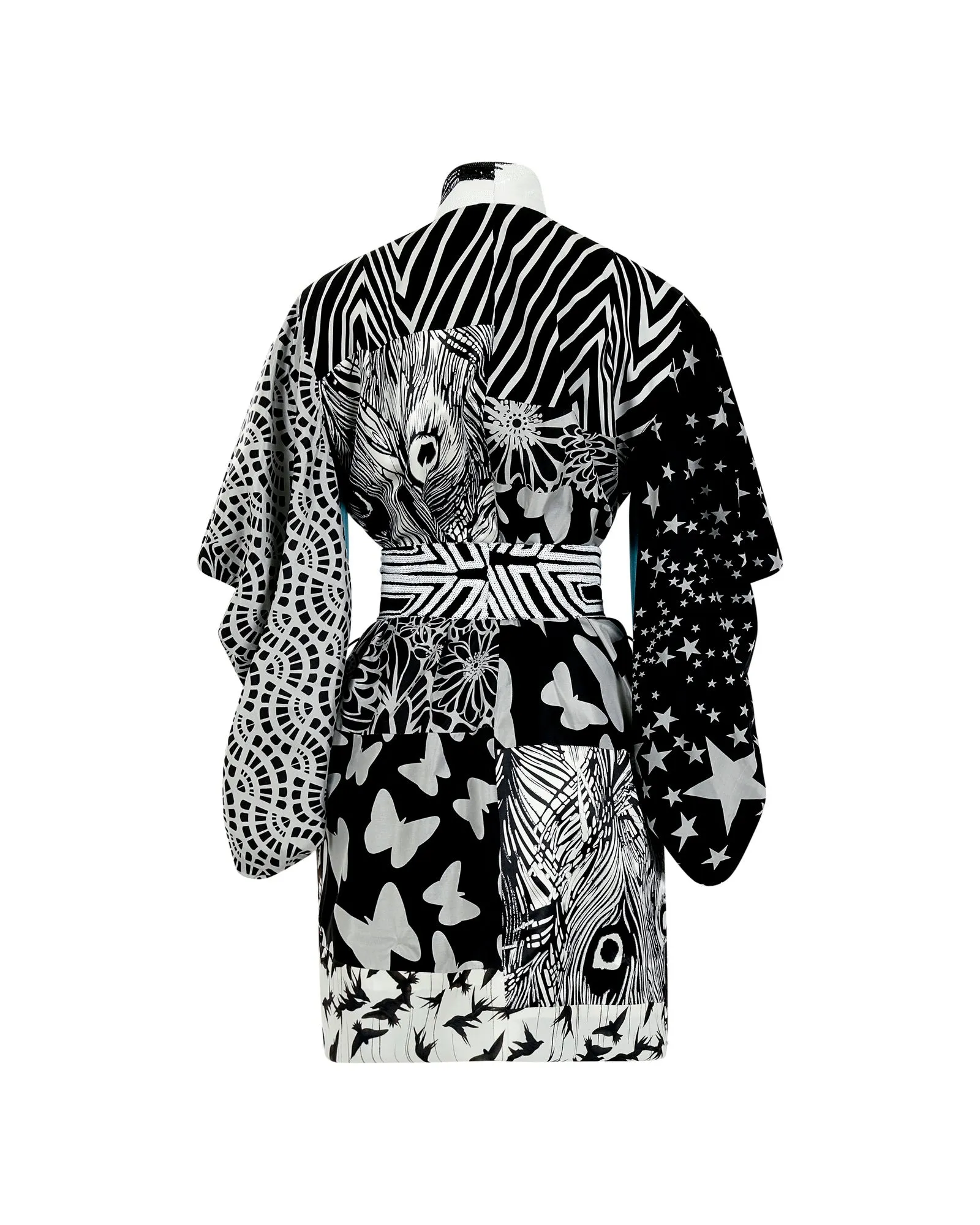 Purple Haze Kimono - Black & White