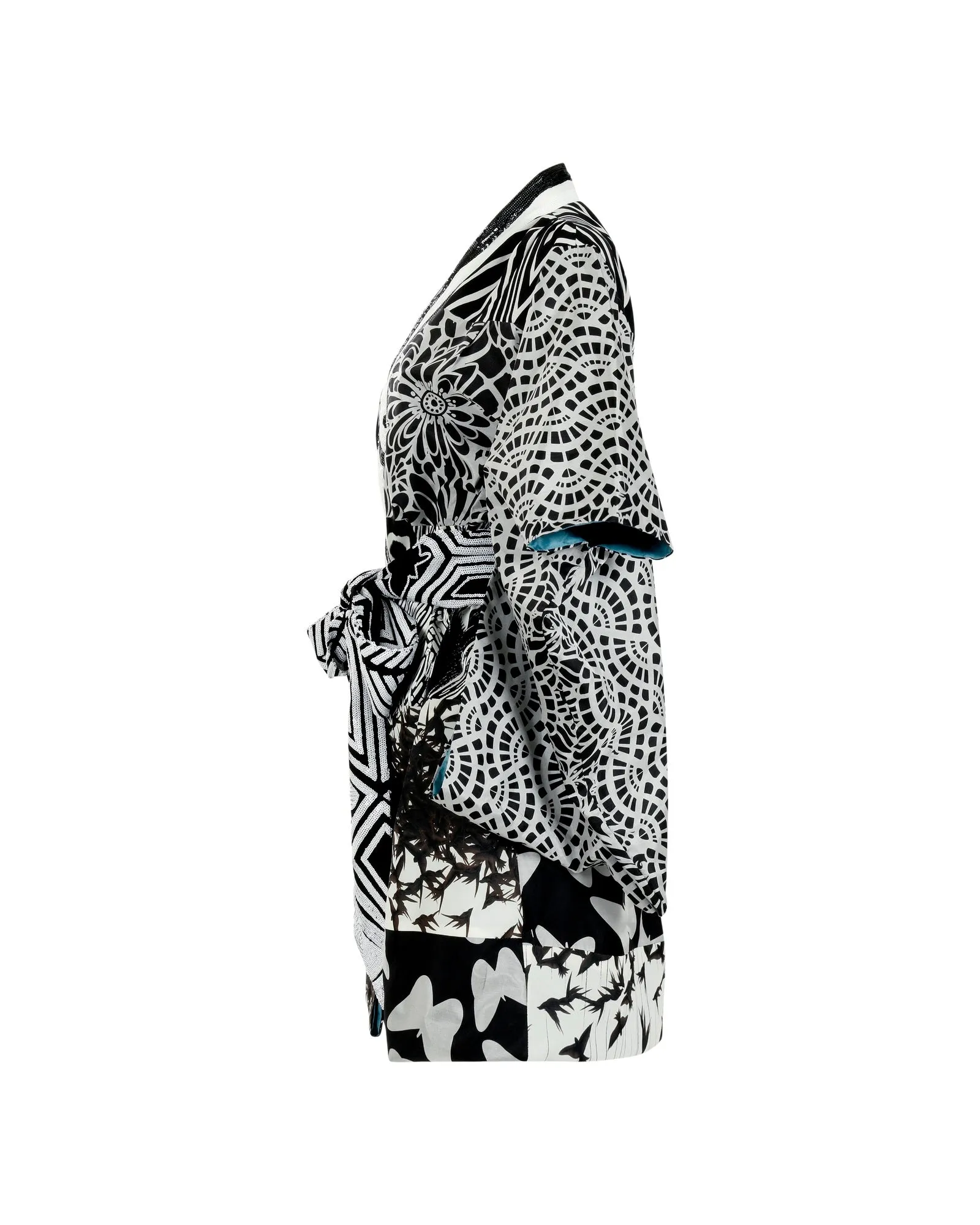 Purple Haze Kimono - Black & White