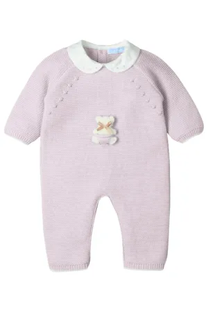 "Darby" Mauve Knit Teddy Romper