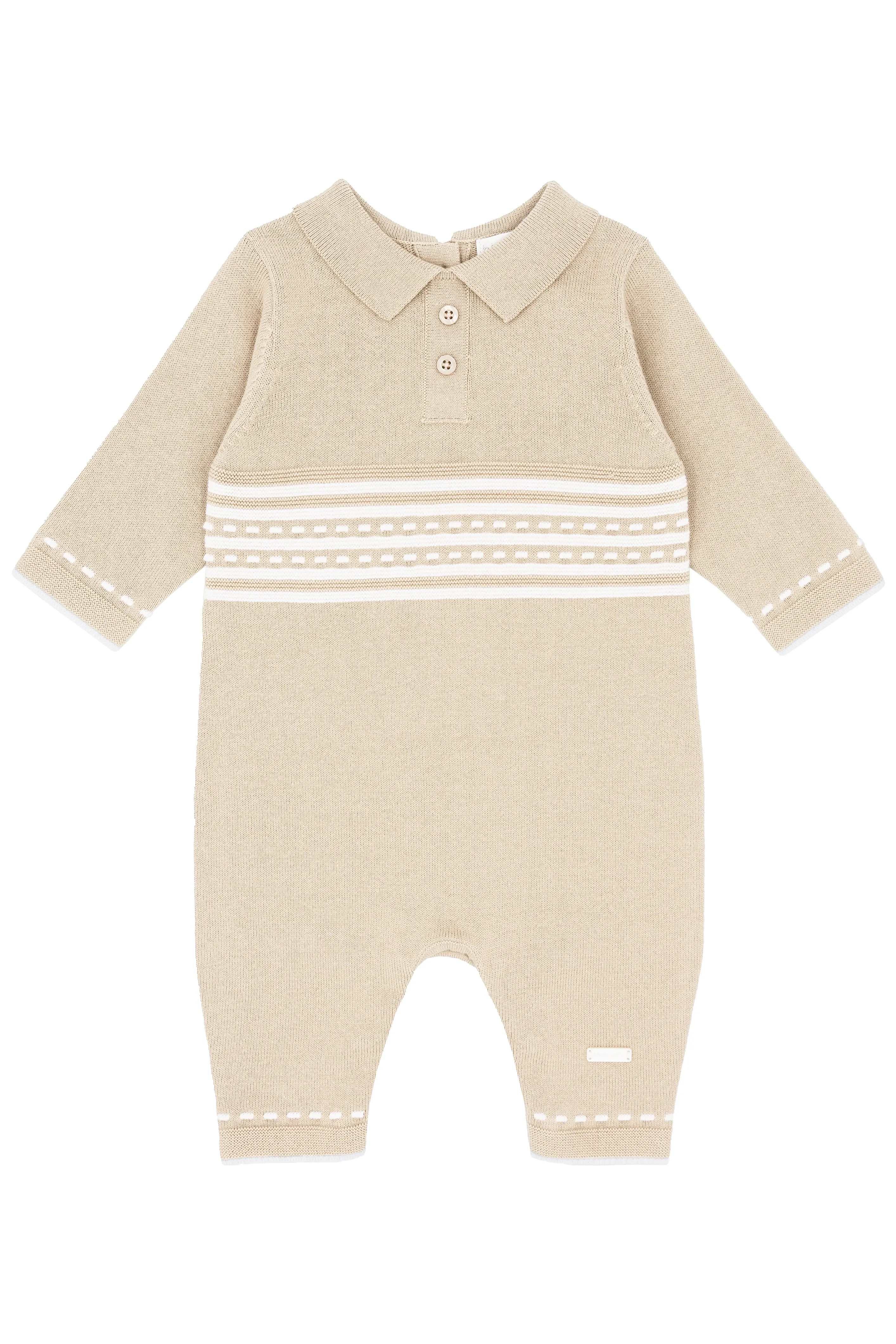 "Easton" Beige Knit Romper
