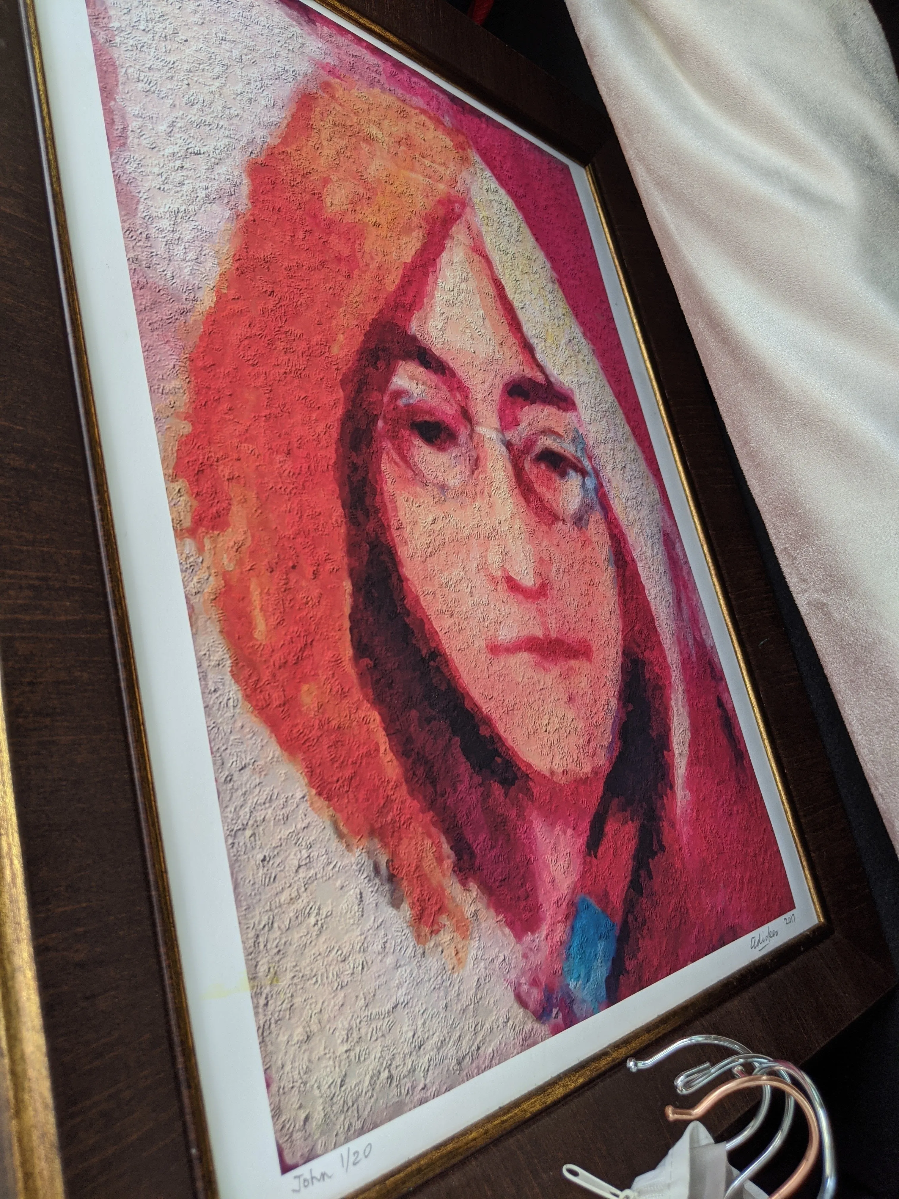 "John Lennon" Reimagined Vintage Kimono - Kimono Zulu Artist Collaboration with David Adickes
