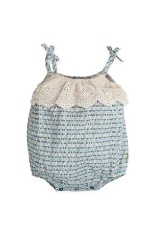 "Lia" Linen Mediterranean Print Shortie