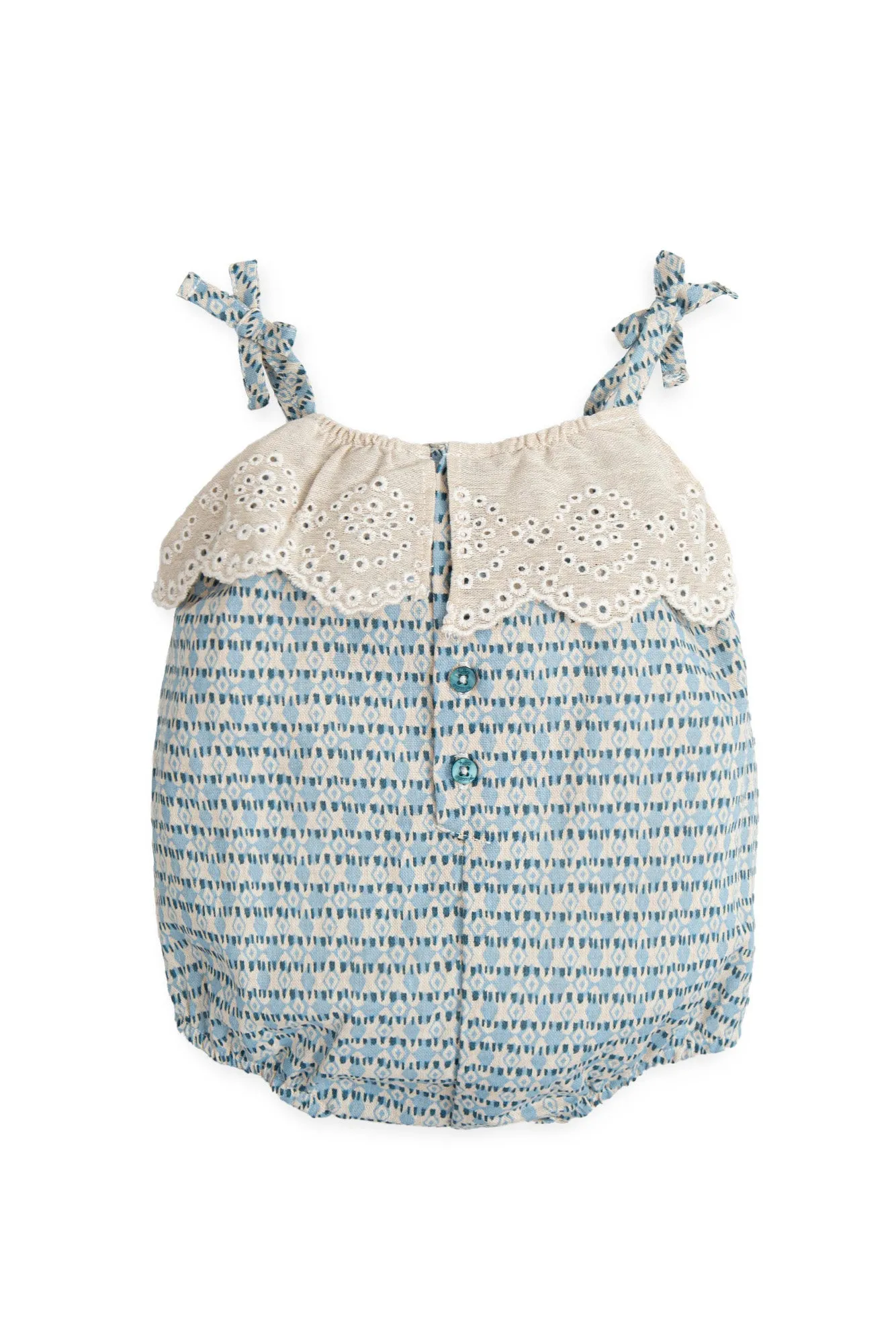 "Lia" Linen Mediterranean Print Shortie