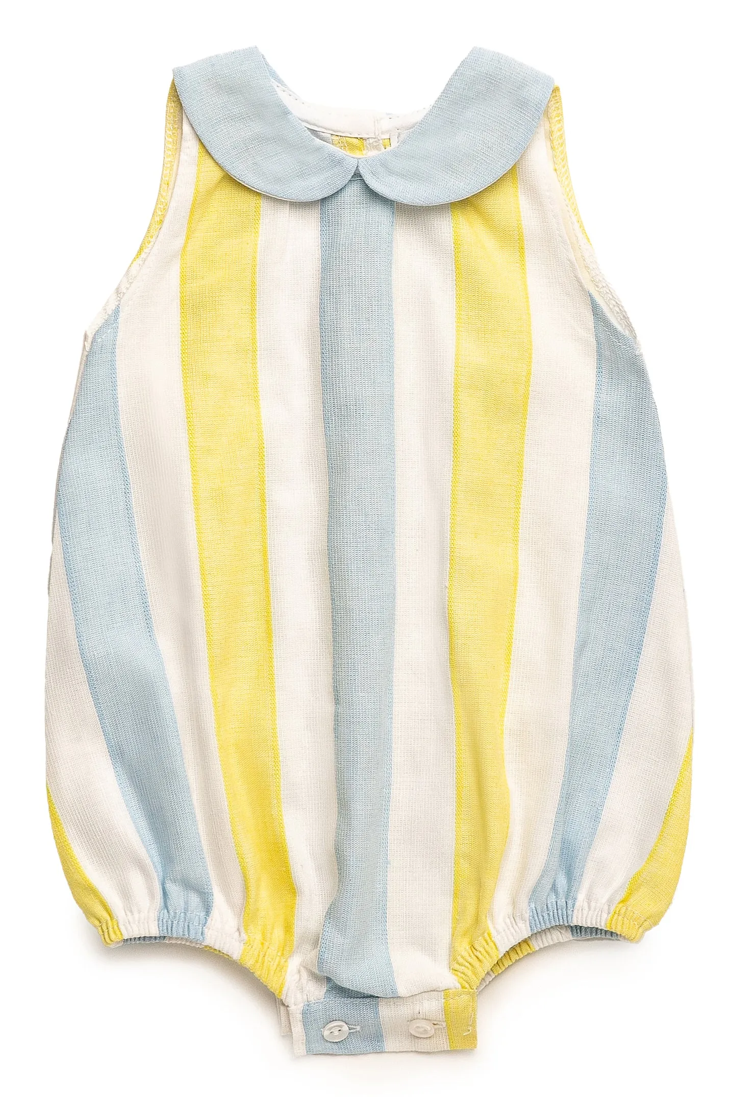 "Nate" Yellow & Blue Striped Romper