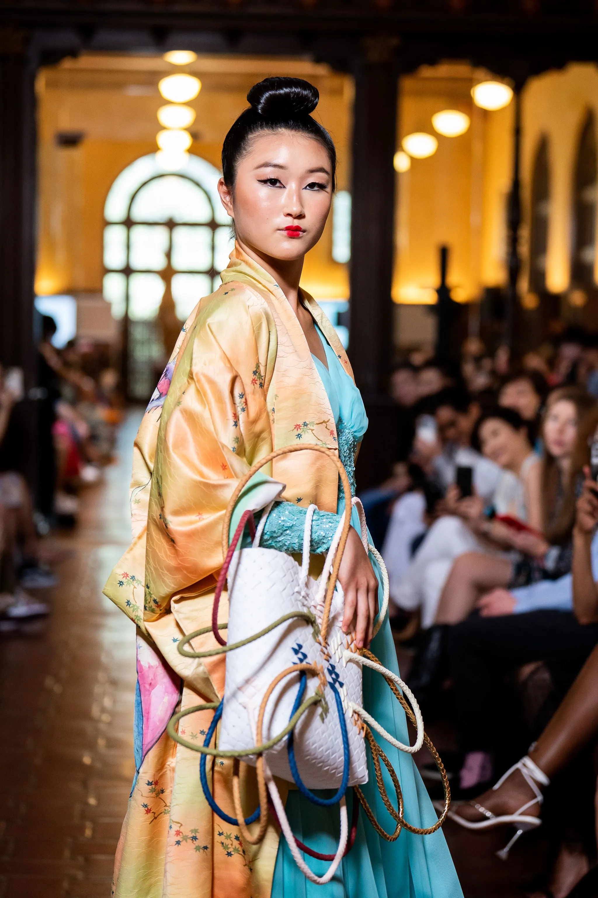 "Ryujin" Reimagined Vintage Kimono - Kimono Zulu Artist Collaboration with Elijah Coccetti