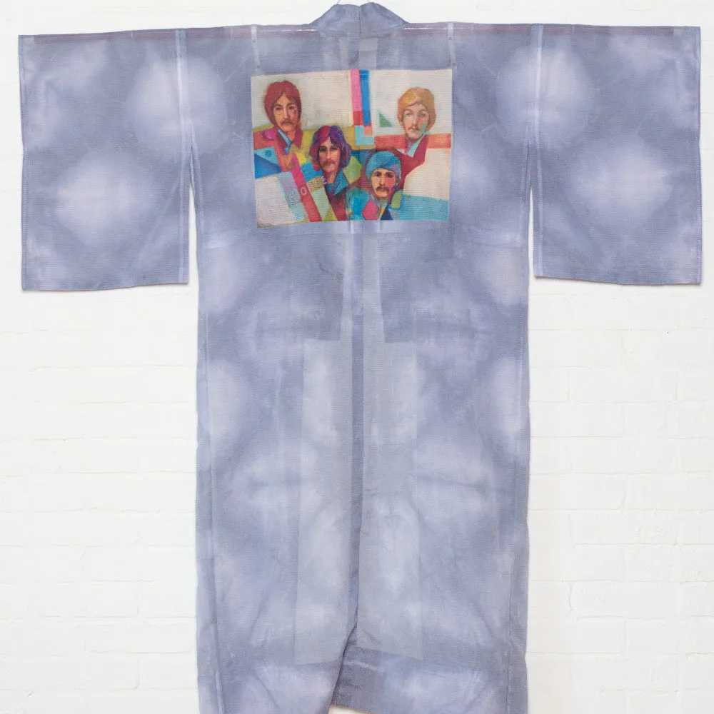 "The Beatles" Reimagined Vintage Kimono - Kimono Zulu Artist Collaboration with David Adickes x Tina Zulu