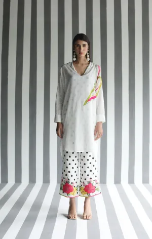 Raji Ramniq I Love To Dot I Cotton Silk Ensemble I Black and White 113