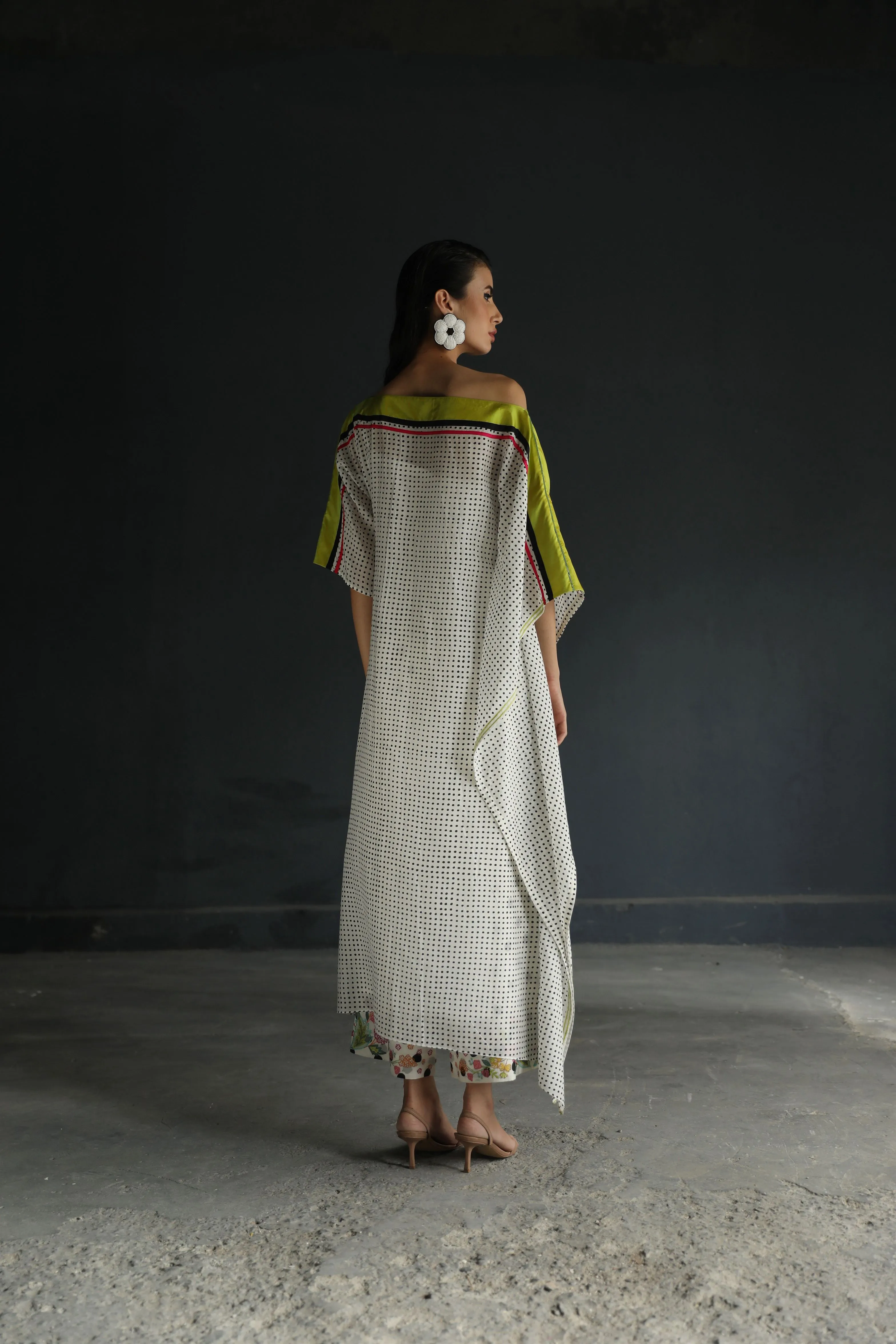 Raji Ramniq I Love To Dot I Cotton Silk Ensemble I Black and White 117