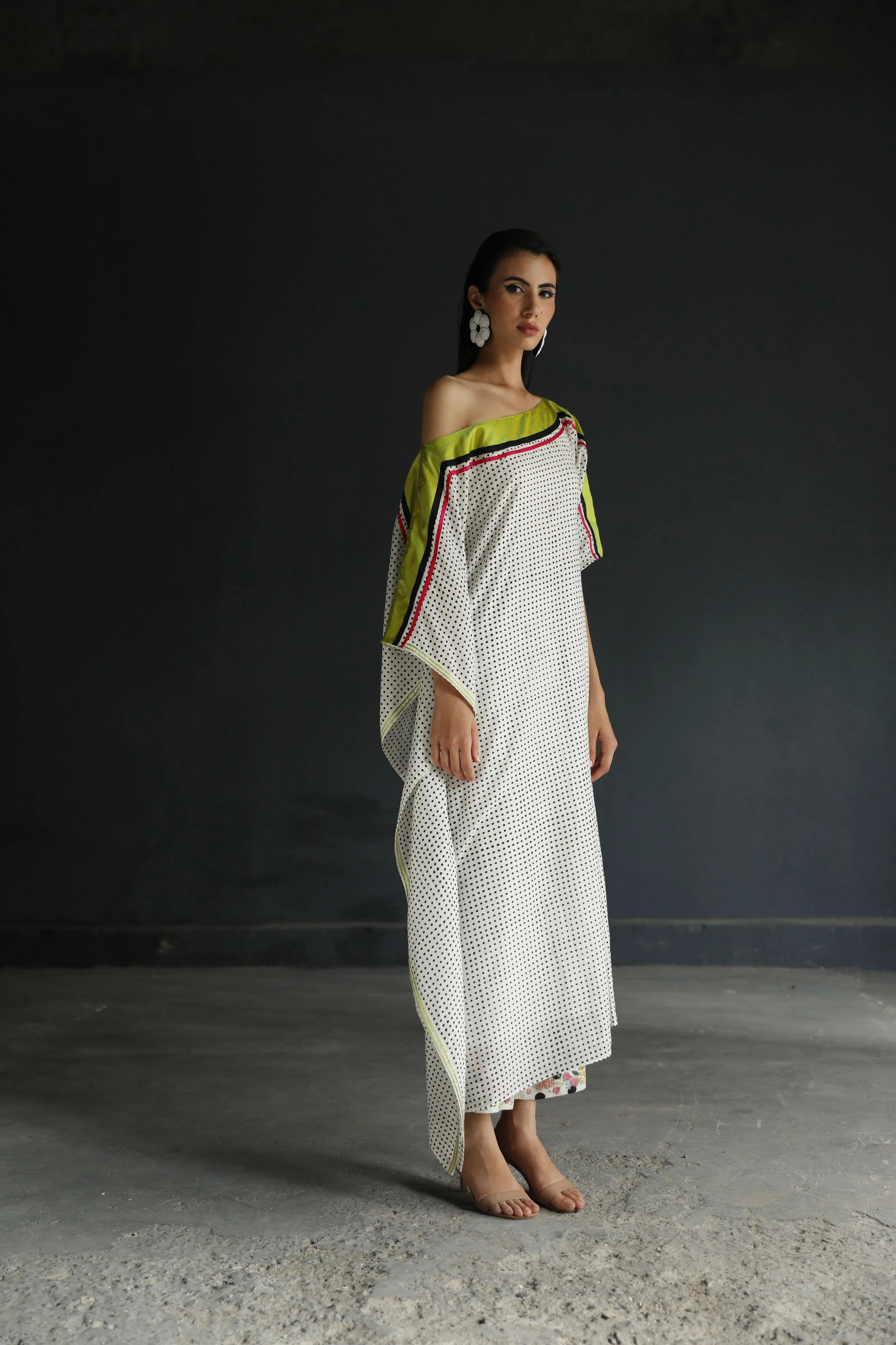 Raji Ramniq I Love To Dot I Cotton Silk Ensemble I Black and White 117