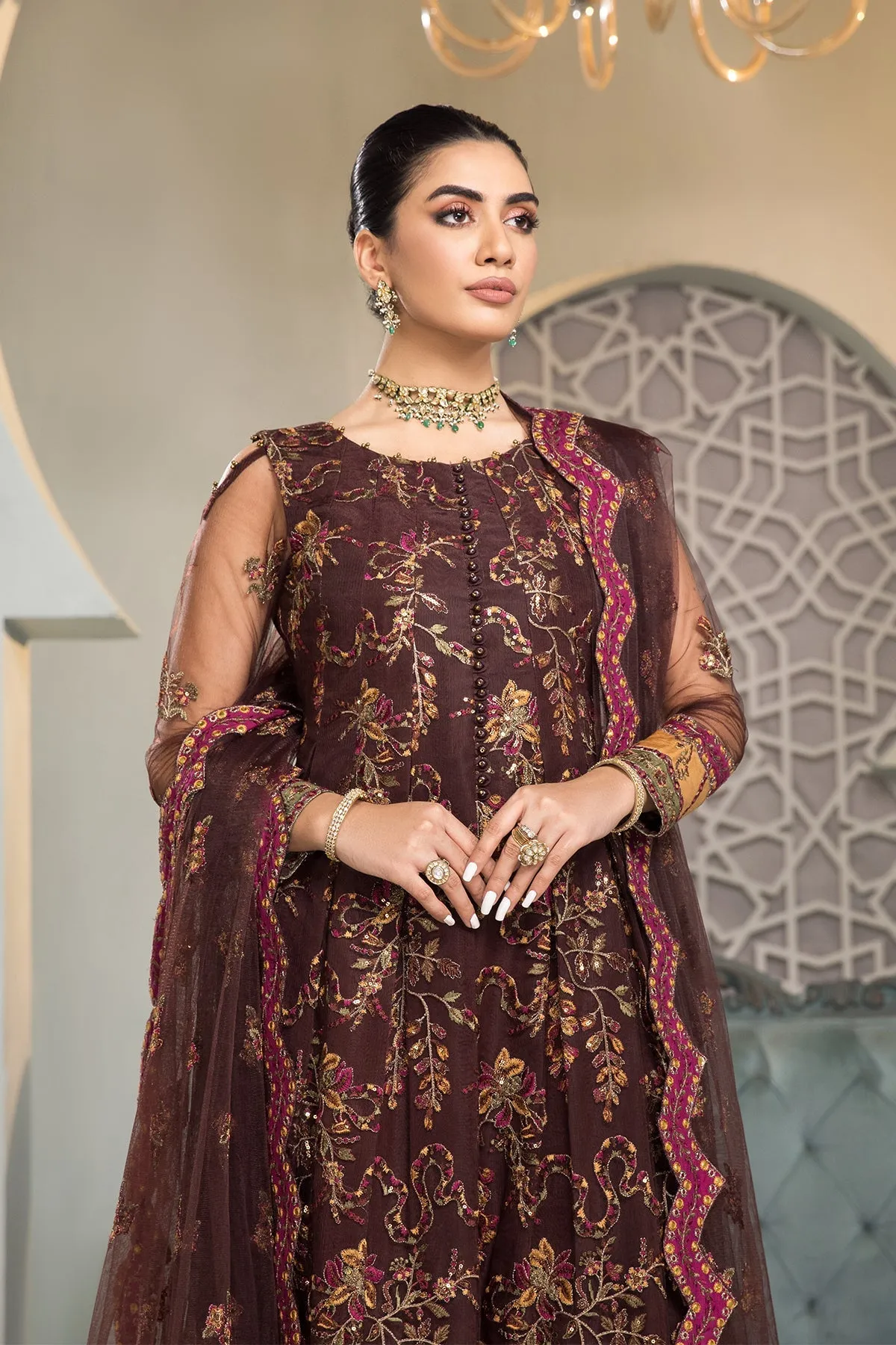Rajwari Alizeh Fashion Vasl-e-Meeras Festive Edition 2022 | Unstitched Embroidered Net Suits