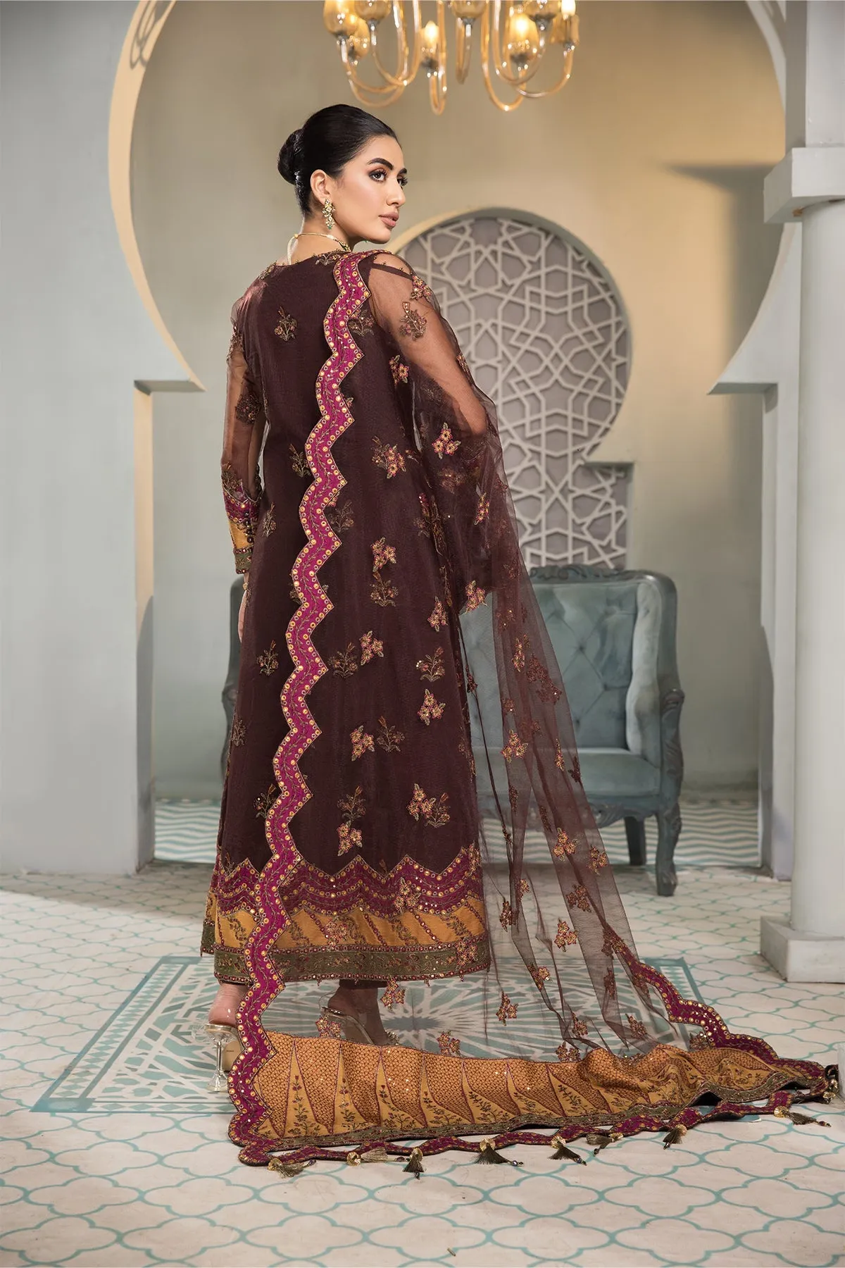 Rajwari Alizeh Fashion Vasl-e-Meeras Festive Edition 2022 | Unstitched Embroidered Net Suits