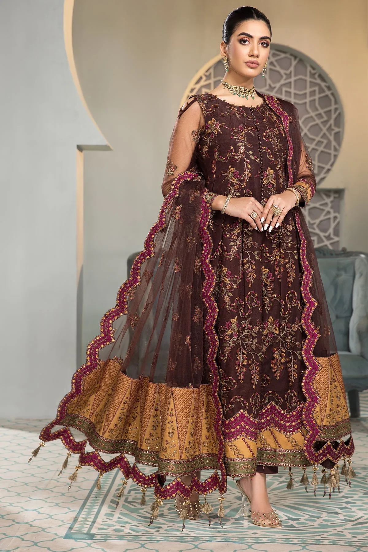 Rajwari Alizeh Fashion Vasl-e-Meeras Festive Edition 2022 | Unstitched Embroidered Net Suits