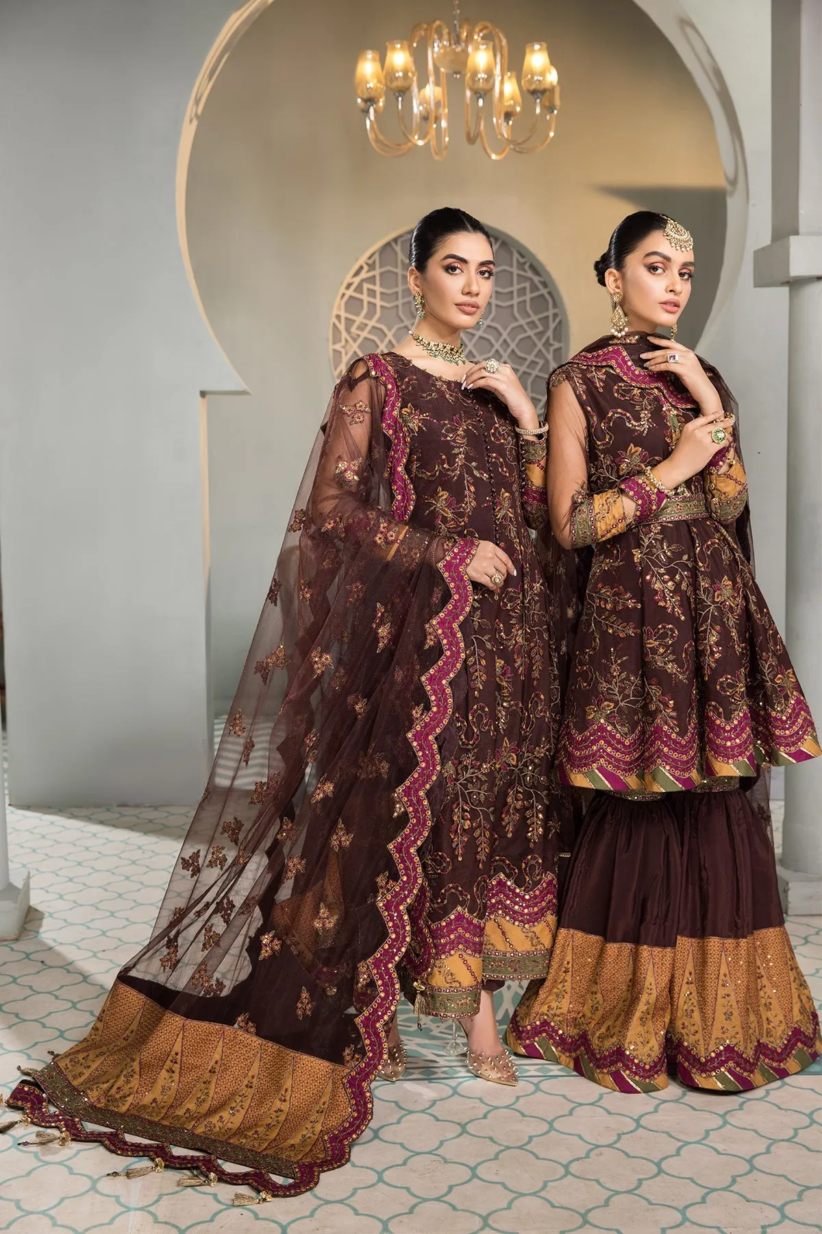 Rajwari Alizeh Fashion Vasl-e-Meeras Festive Edition 2022 | Unstitched Embroidered Net Suits