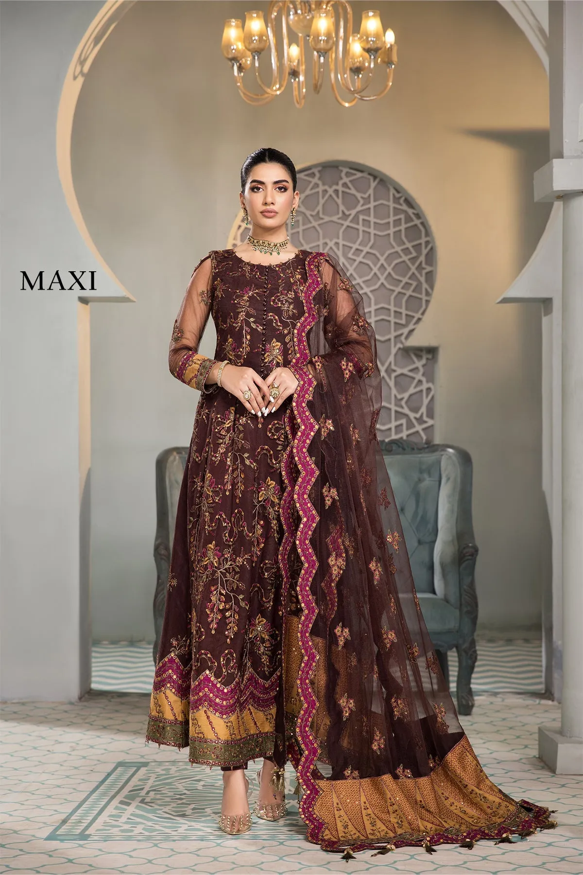 Rajwari Alizeh Fashion Vasl-e-Meeras Festive Edition 2022 | Unstitched Embroidered Net Suits