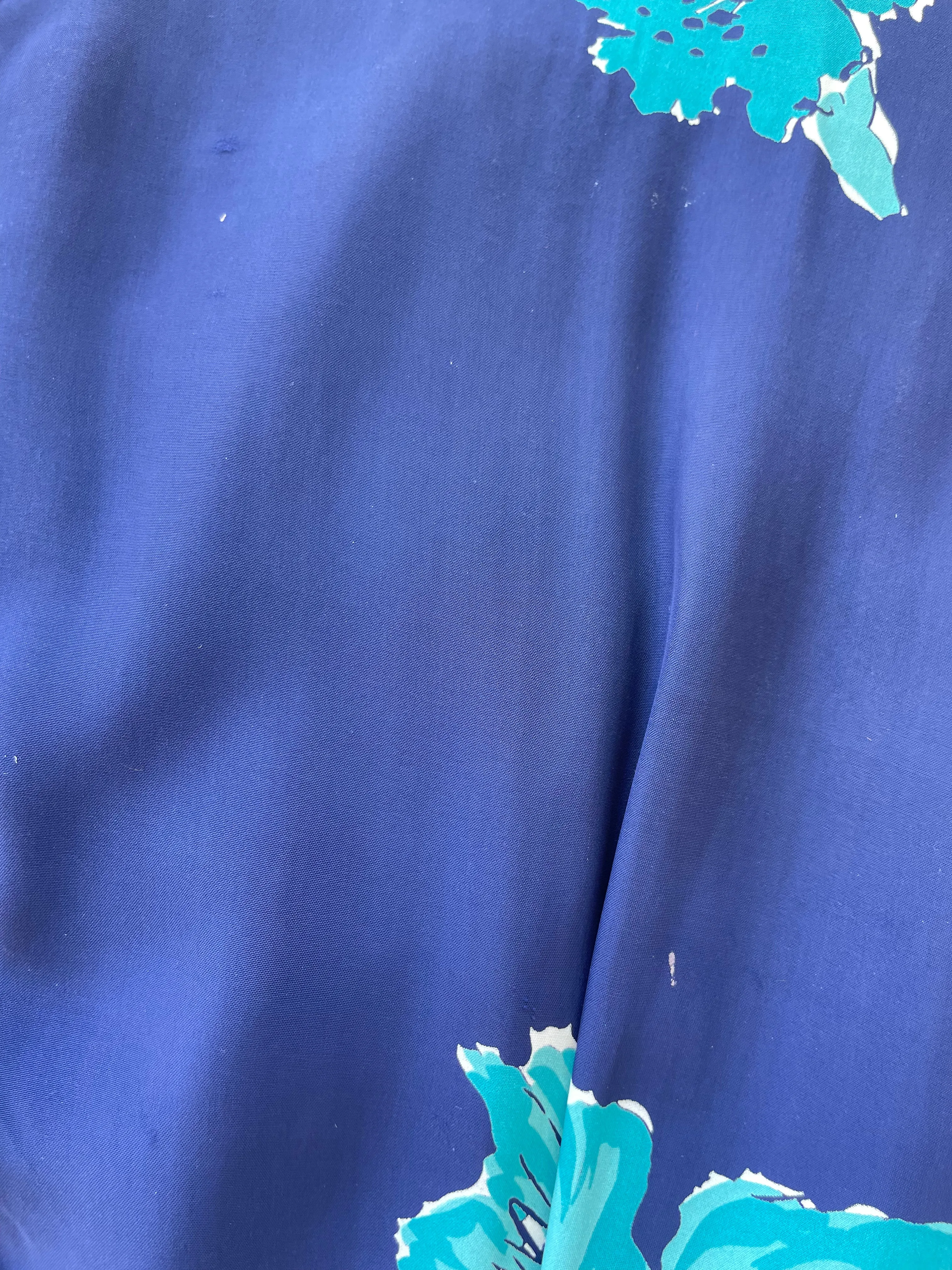 Rare 1940s Cold Rayon Floral Zip Front Palazzo Jumpsuit