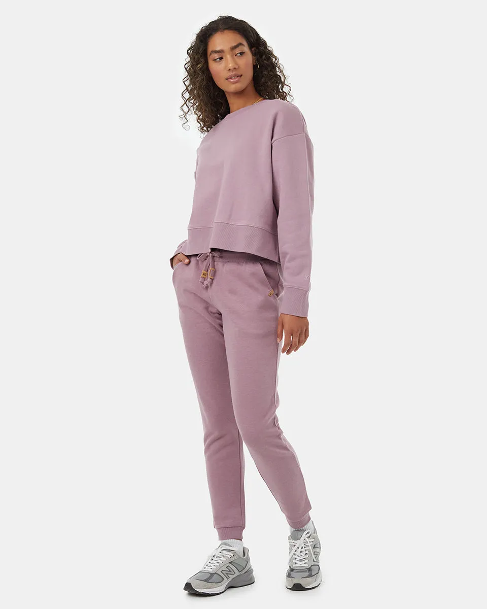 Recycled Cotton Oversized Cropped Crew