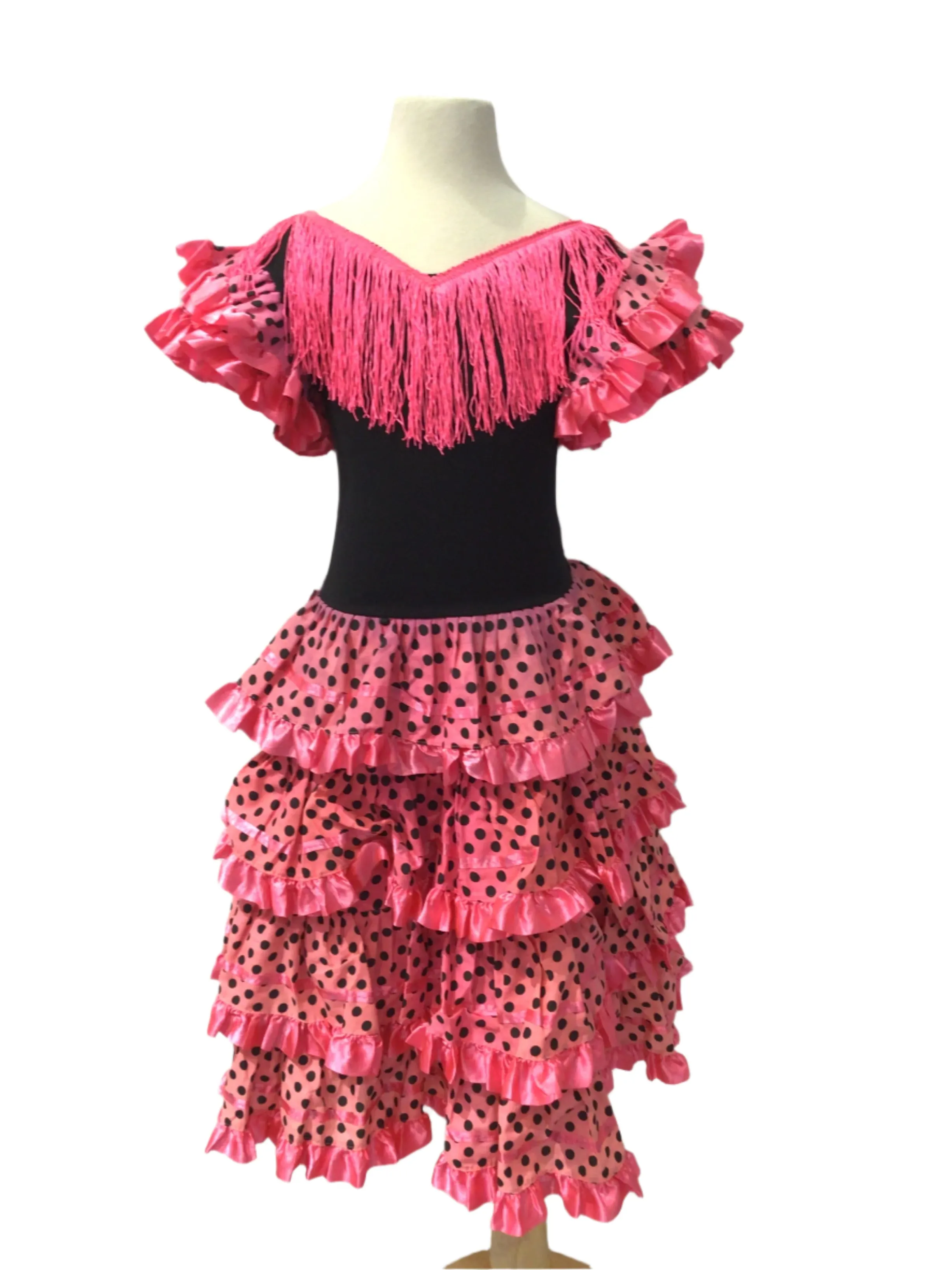 Red orPink Polka Dot Festive Dress